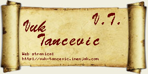 Vuk Tančević vizit kartica